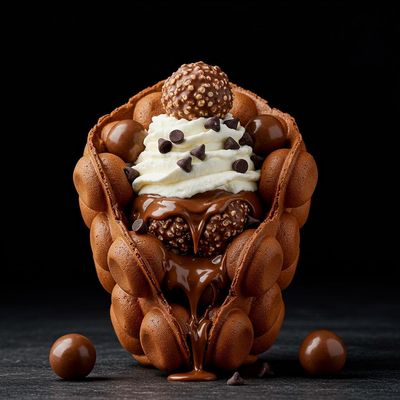 Royal Ferrero Rocher Bubble Waffle